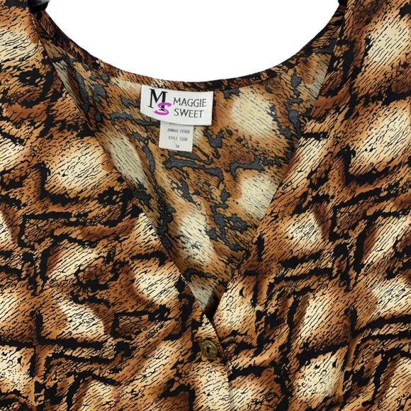 Maggie Sweet Animal Print Vest Top - 3X - Picture 4 of 8